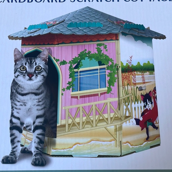 American Cat Club Cardboard Scratch Cottage NWT - Picture 1 of 7